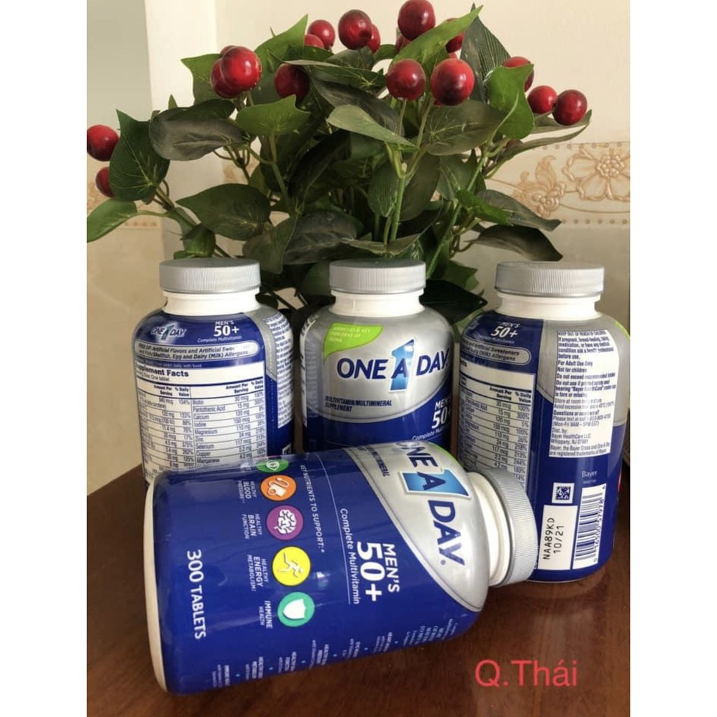 [CHÍNH HÃNG] Viên uống One A Day Men 50+ Multivitamin và khoáng chất cho nam giới - Chai 300 viên