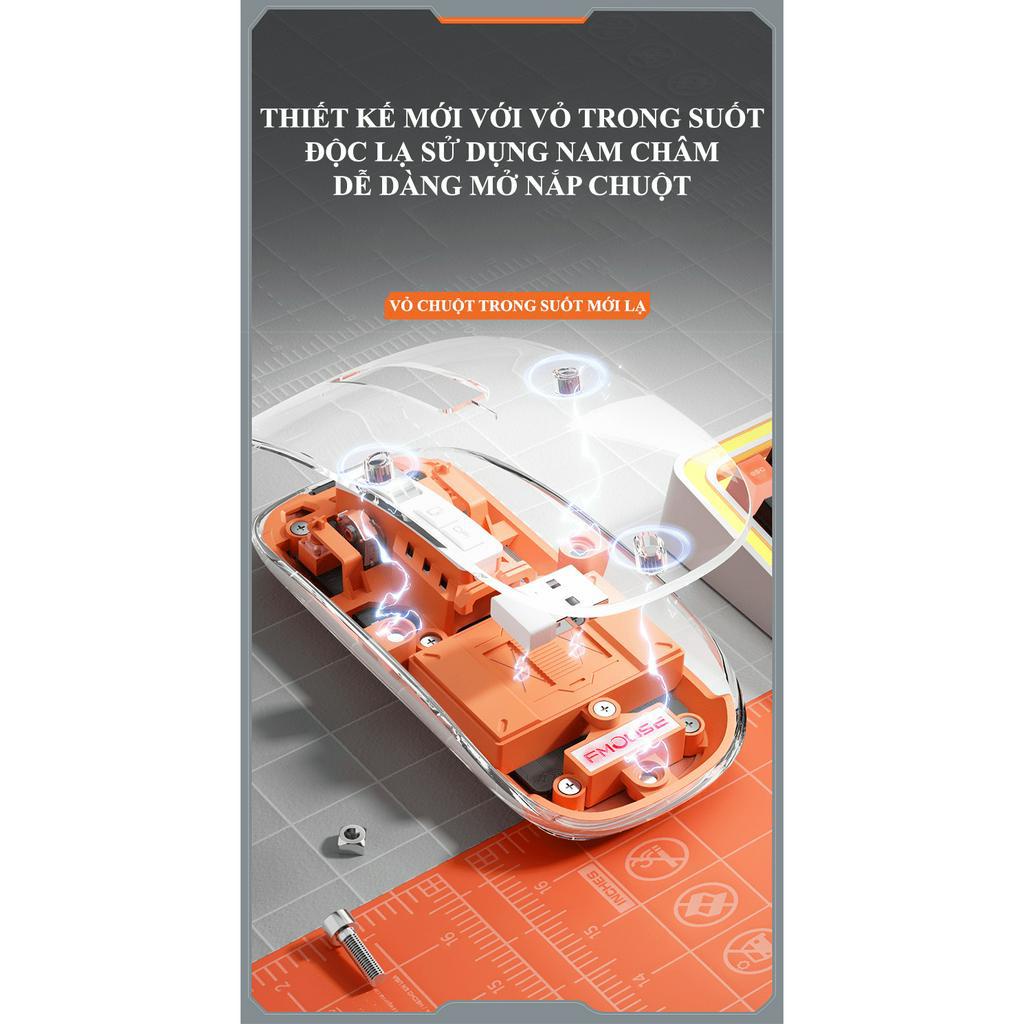 Chuột Không Dây FMOUSE M133 Kết Nối Bluetooth và USB 2.4G