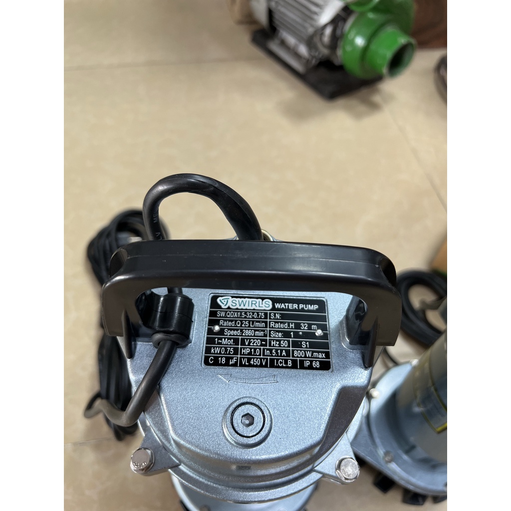 Máy Bơm Tõm 370w và 750w/  Máy Bơm Nước Chìm SWIRL LVMA