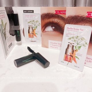 Set Mascara Supra Lift & Curl dày cong + Tinh chất Double Serum Eye dưỡng mắt sample