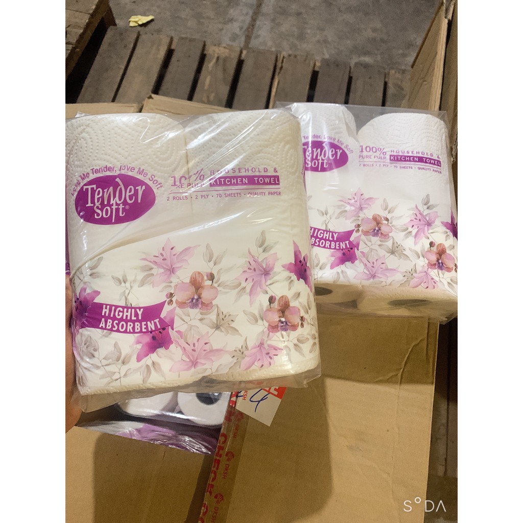 KHĂN GIẤY BẾP TENDER SOFT 2 CUỘN 2 LỚP