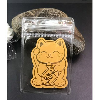 Mèo Thần Tài mạ vàng 24k cầu may mắn tiền tài