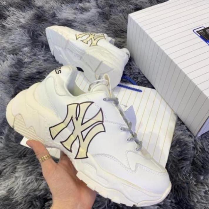 Giày sneaker MLB ⚡️𝐅𝐑𝐄𝐄 𝐒𝐇𝐈𝐏⚡️ Giày 𝙈𝙇𝘽 𝙉𝙔 đế liền chữ vàng  hàng cao cấp   đủ size nam nữ fuil boxbill
