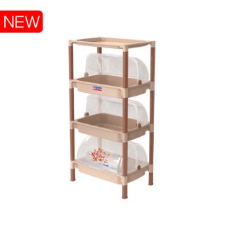 Kệ nhà bếp có nắp đậy 4 tầng của duy tân