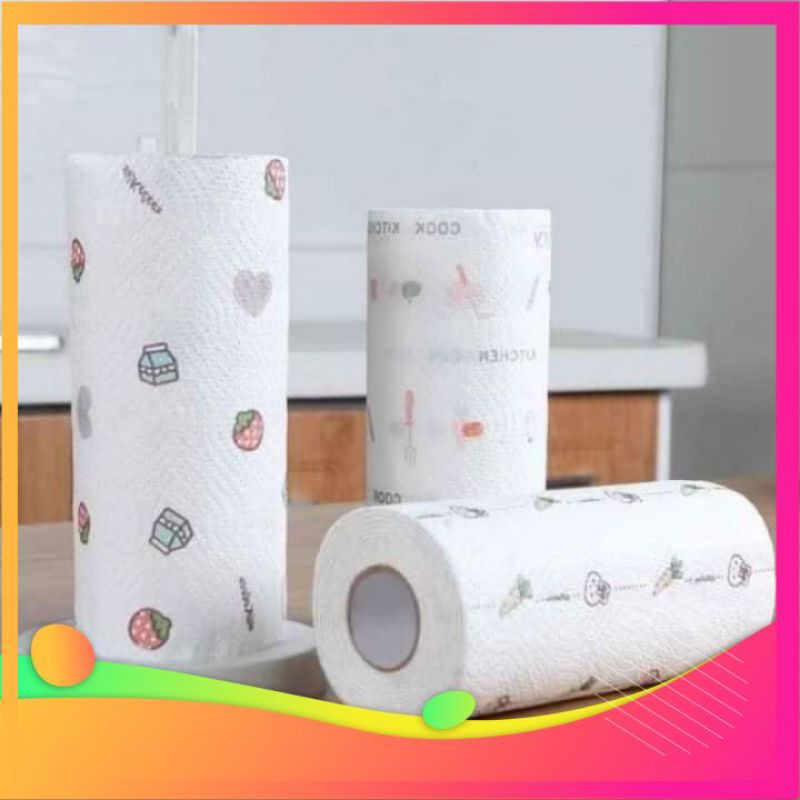 Giấy Lau Đa Năng Cuộn 220 Tờ Siêu Dai Có Thể Giặt Tái Sử Dụng