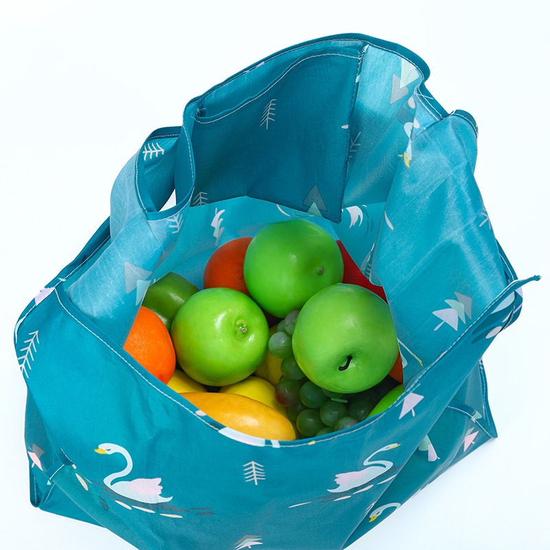 Túi mua sắm đi siêu thị TAILI bằng vải oxford dày gấp gọn thân thiện với môi trường cỡ lớn 210D có thể mang theo