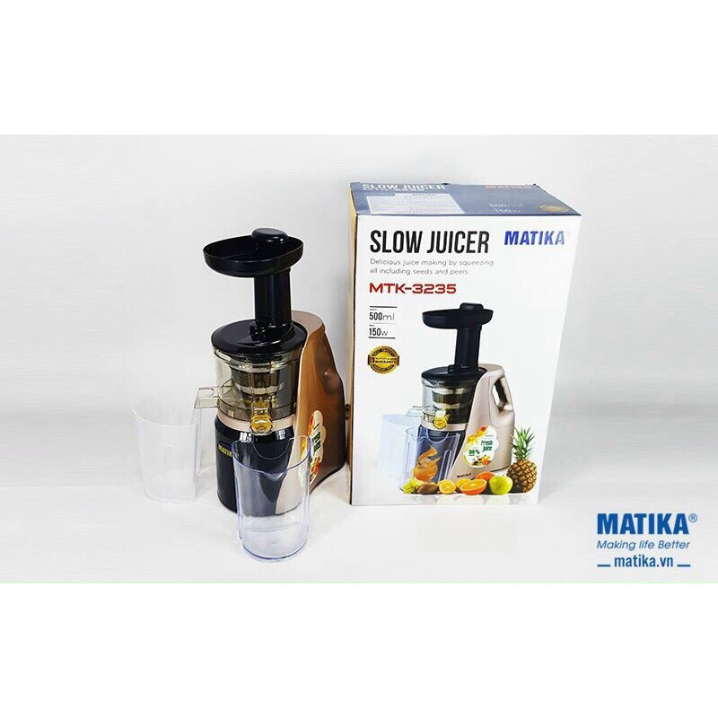 Máy ép hoa quả MATIKA MK-3235 Máy ép chậm dung tích 1000ml MATIKA MK-3235