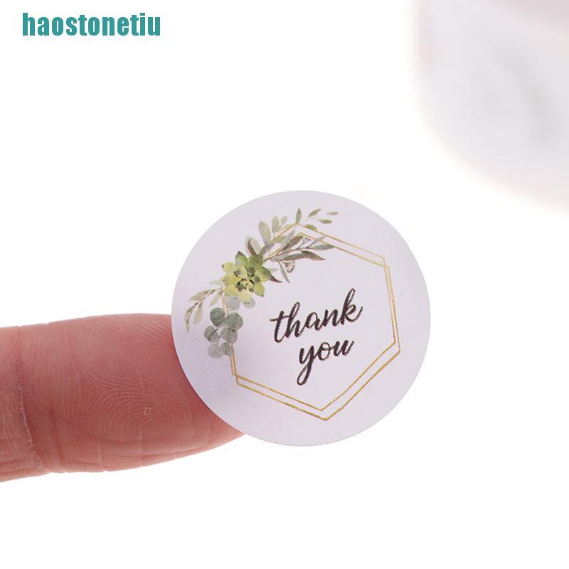 Cuộn 500 Miếng Dán Niêm Phong Bao Bì In Chữ Thank You Độc Đáo Tiện Dụng