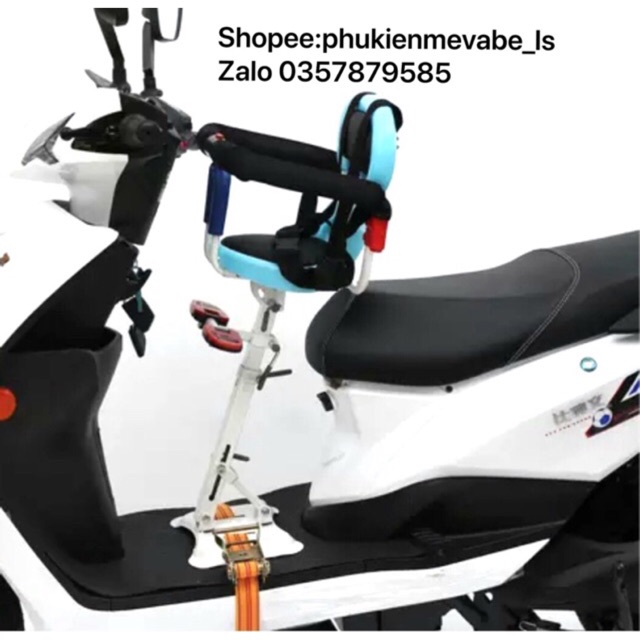 XN45-Ghế ngồi trước xe máy điện, đạp điện nâng hạ, nghiêng ngả 2 chiều 45 độ