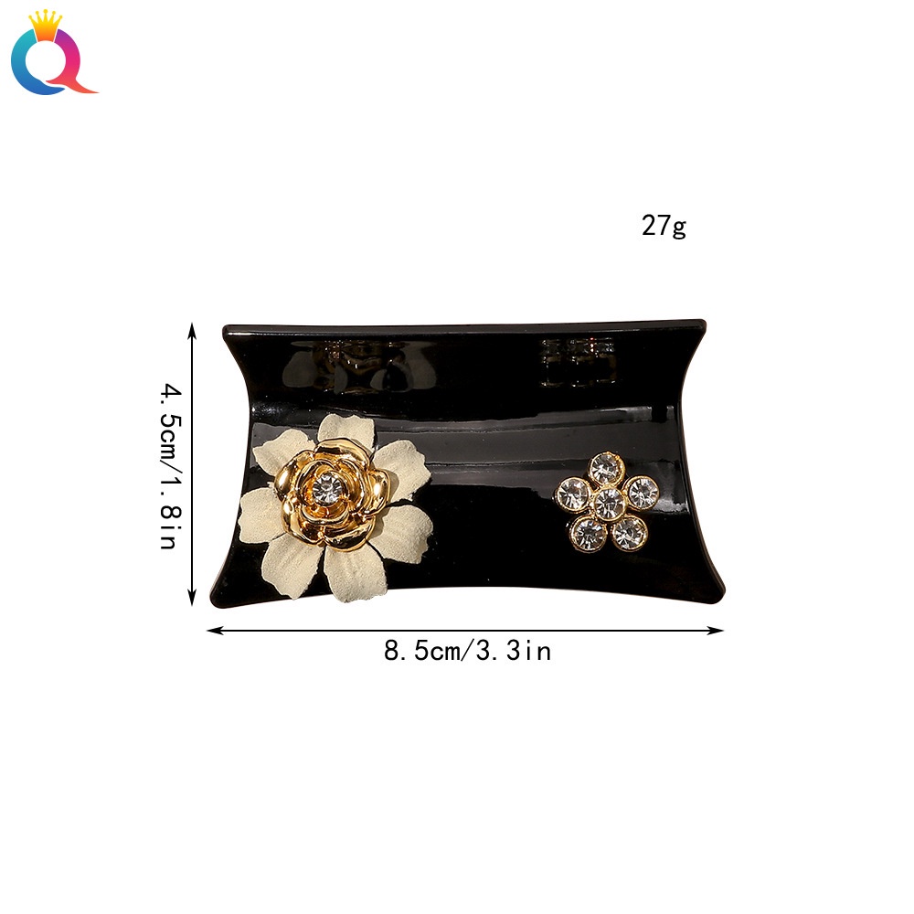 Kẹp tóc hình hoa đính đá phong cách Hàn Quốc thanh lịch cho nữ