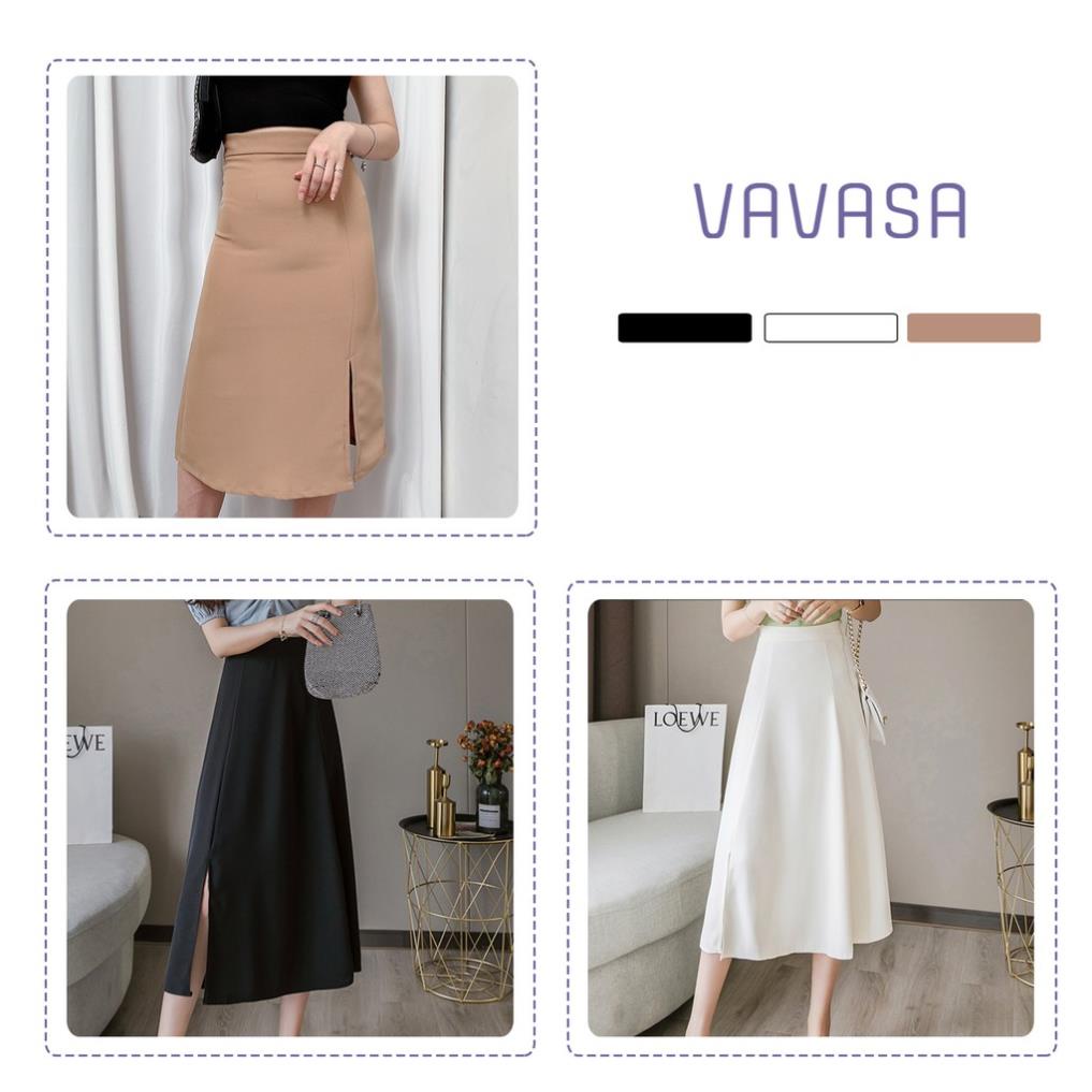 Chân váy chữ a lưng cao dài xẻ tà công sở xếp ly bigsize  CV10 | BigBuy360 - bigbuy360.vn