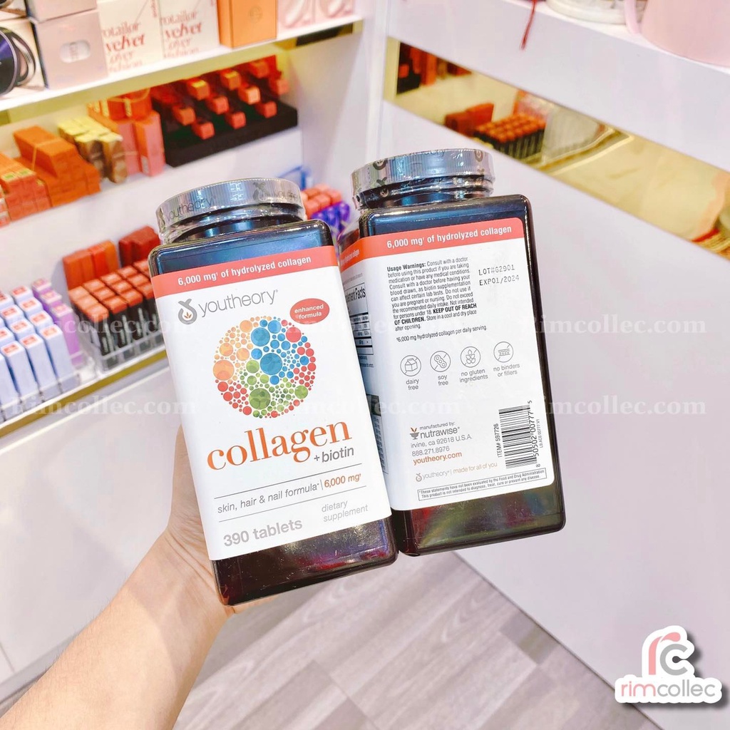 Viên Uống Collagen Youtheory Mỹ Chống Lão Hóa Đẹp Da 390 viên