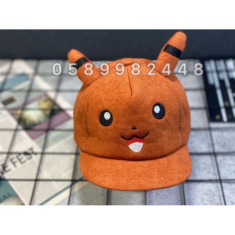 Nón kết nhung nhí pikachu cho bé 1t đến 4t cute