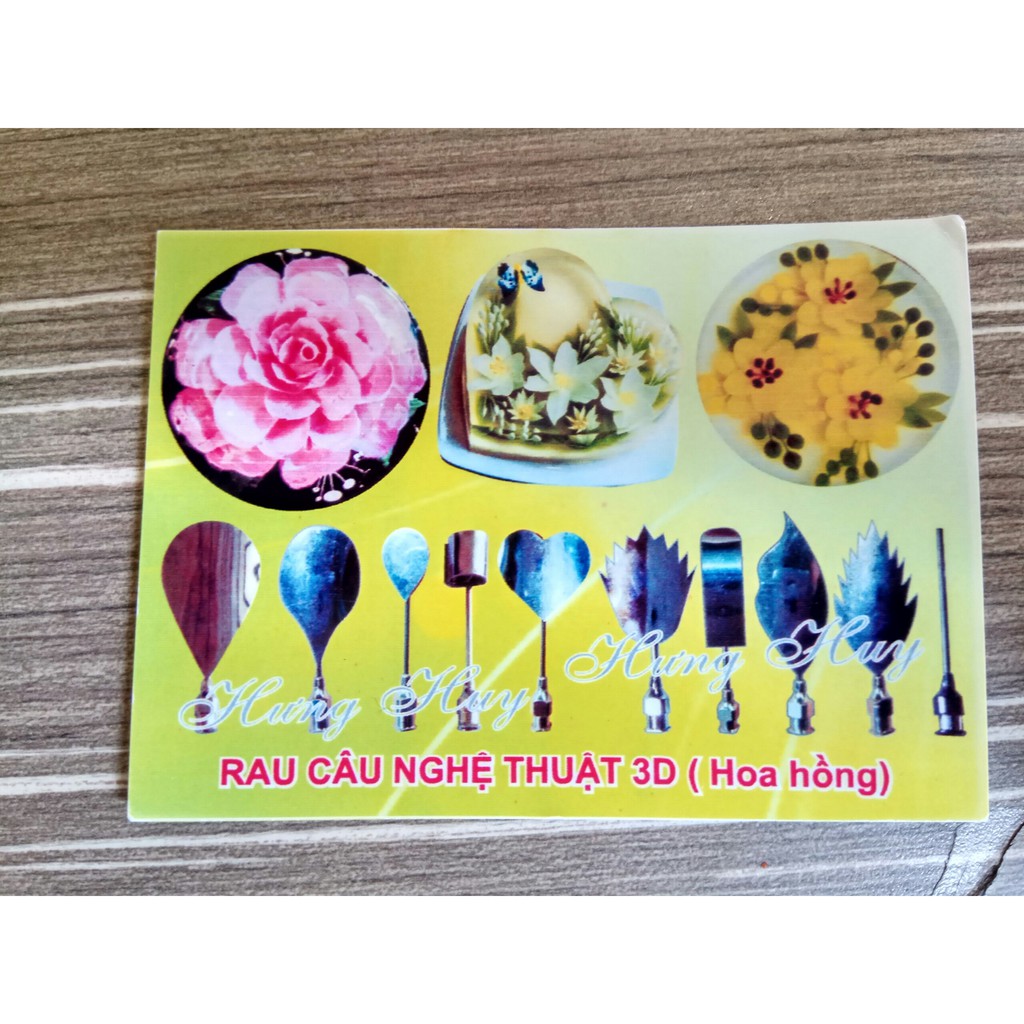 Bộ tỉa rau câu 3D (10 mũi kim)