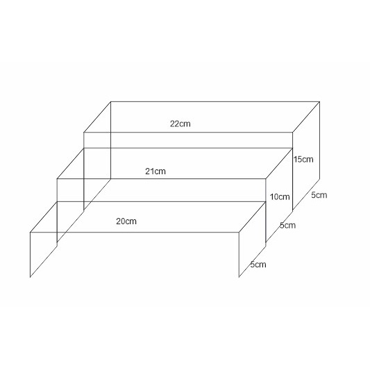 combo kệ mica chữ u 1