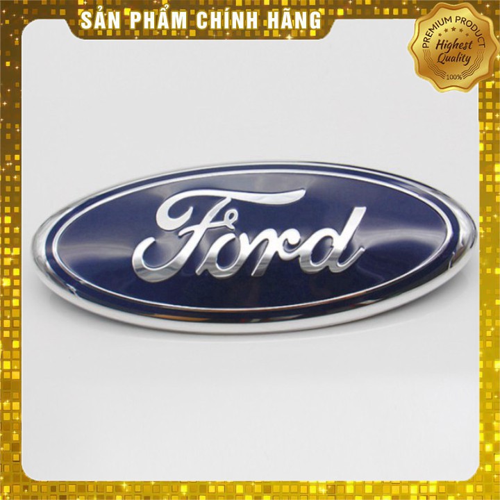 Logo biểu tượng truớc xe FORD Kích thước 23cm*9cm: Mầu Đen, Xanh và Lá Cờ Mỹ AD