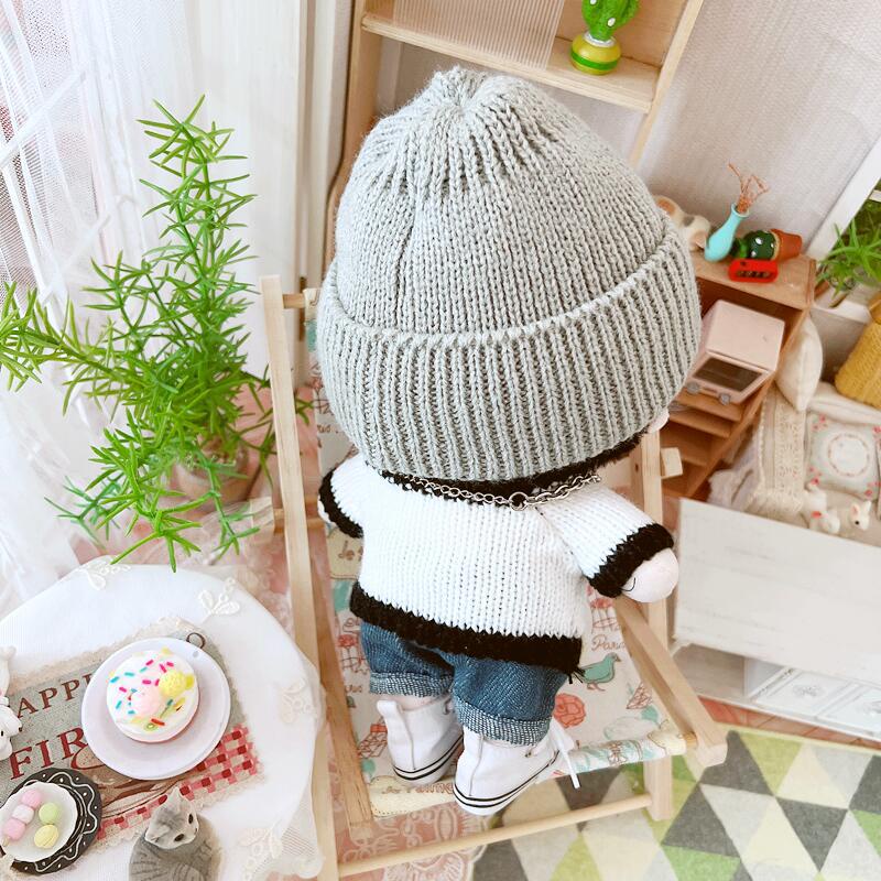 Búp Bê Mặc Áo Sweater Vải Cotton Thiết Kế Dễ Thương Cho Búp Bê 20cm