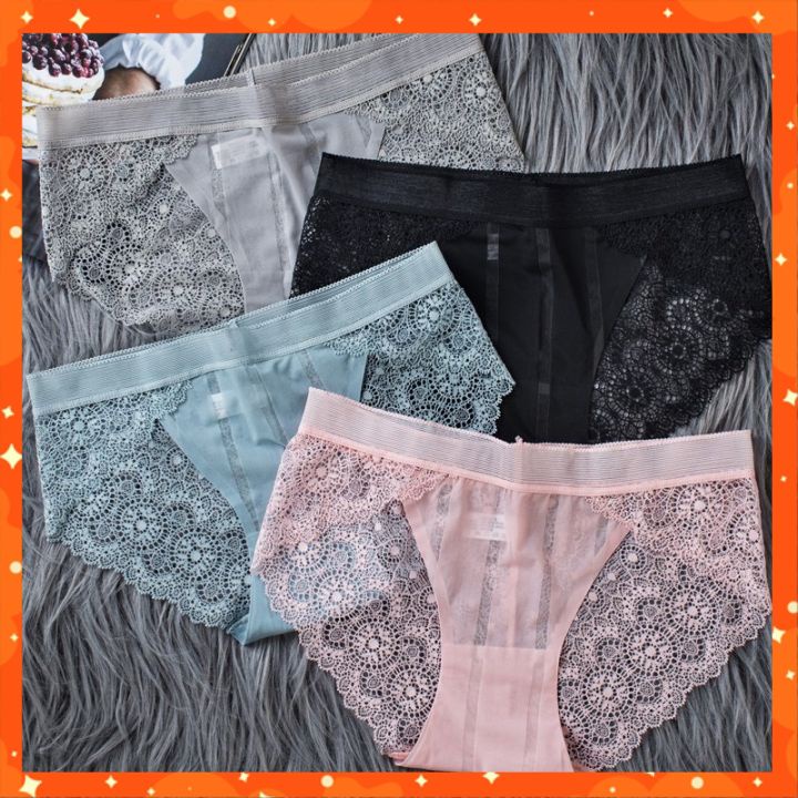 Quần lót ren nữ cao cấp, quần lót ren sexy mềm mại gợi cảm QL195 ( combo 3 quần)