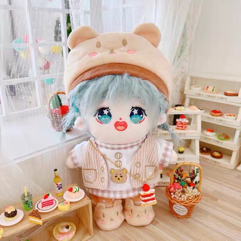 Set Gấu đậu nành cho doll 20cm nhỏ người