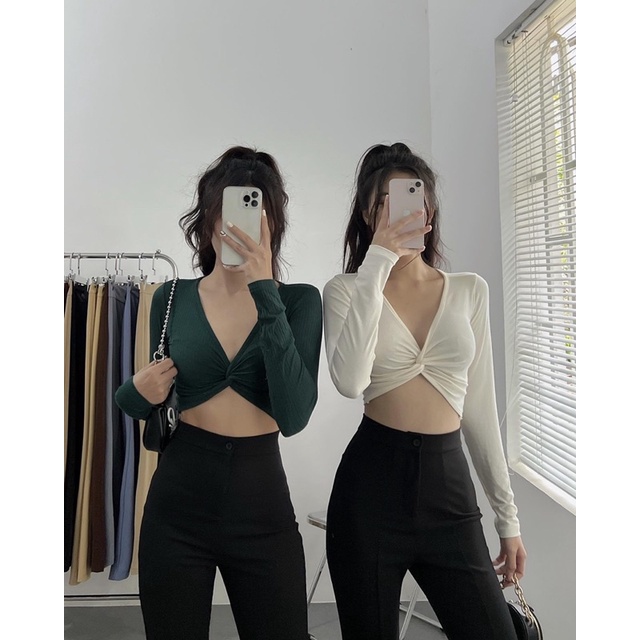 Áo Croptop Xoắn Ngực Siêu Xinh [ẢNH THẬT 100%