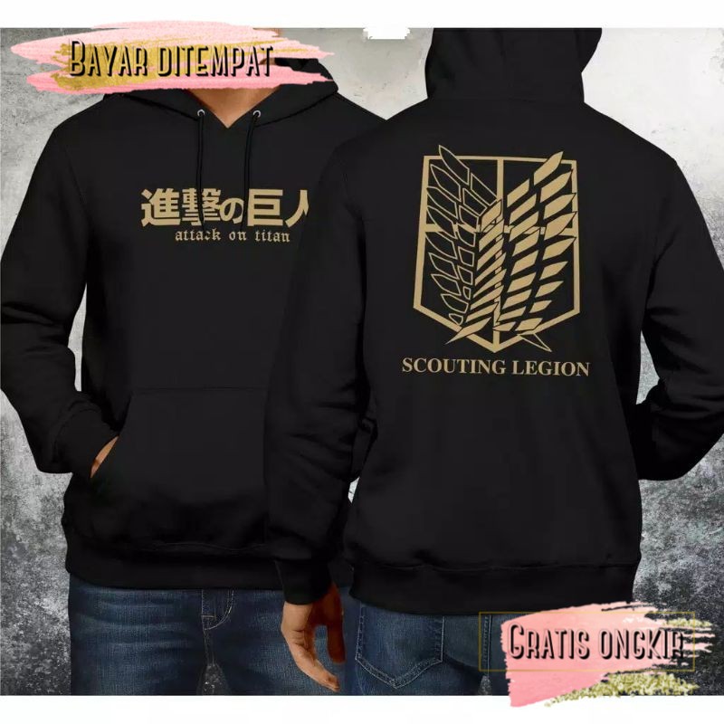 ÁO Hoodie Attack on Titan cực ngầu - có size trẻ em