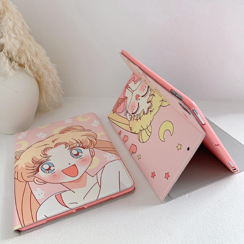 SAILOR MOON Bao Da Hình Thủy Thủ Mặt Trăng Cho Ipad Air Pro 7.9 9.7 10.5 11 10.2 10.9 "Inch Mini 1 / 2 / 3 / 4 / 5 2017 / 2018 / 2019 / 2020