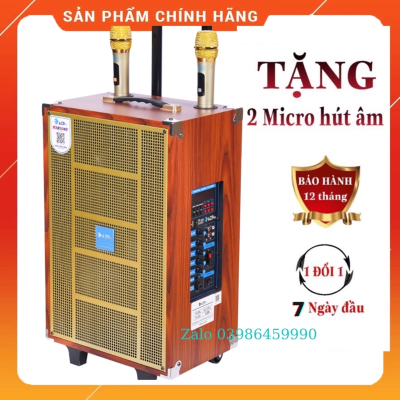 loa kéo bass30 vỏ gỗ có chống hú mic Azpro Az12pro loa karaoke.
