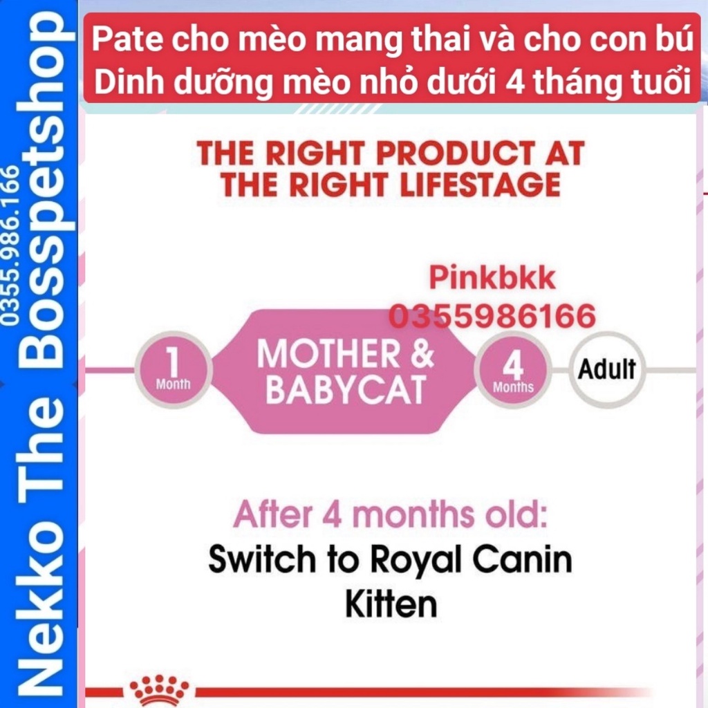 (Giá Sỉ ) PATE ROYAL CANIN MOTHER &amp; BABYCAT 195G