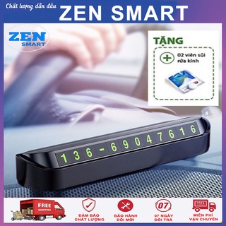 Bảng Số Điện Thoại Trên Ô TÔ - Dễ Dàng Thay Đổi Số, Ẩn Số- Gắn Taplo Ô Tô- TẶNG 2 VIÊN SỦI RỬA KÍNH SIÊU SẠCH