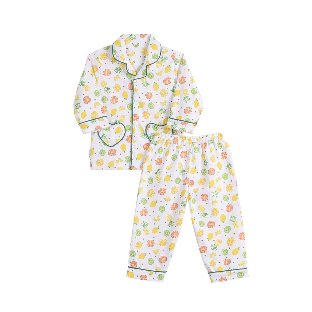 [Hello BB] Size bé 6-35kg Pyjamas bé gái tay dài Hello B&amp;B - Hello BB họa tiết in ngẫu nhiên | ShopHelloBB