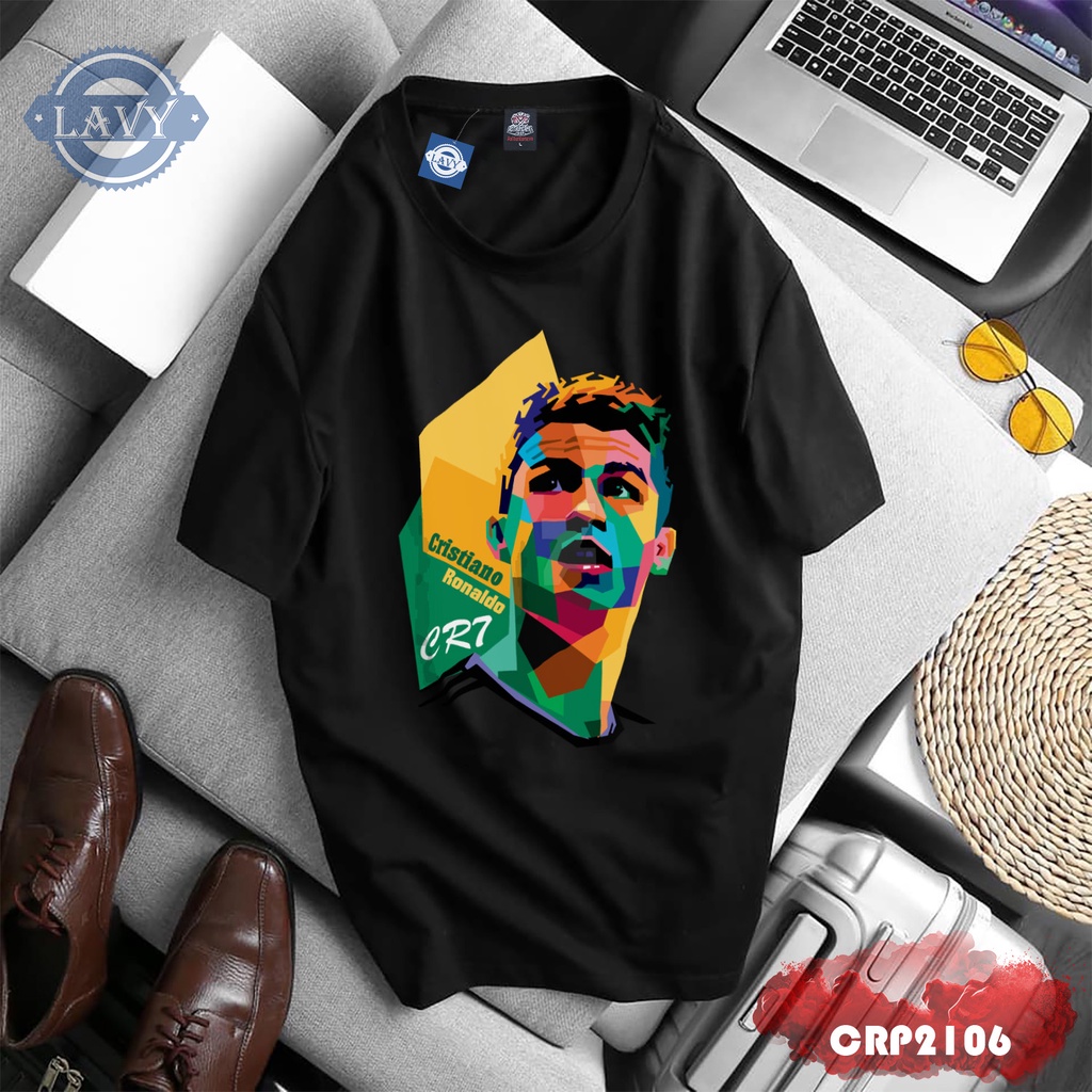 Adqv / Áo thun nam cổ tròn in hình Ronaldo CR7, áo phông unisex nam nữ vải cotton co giãn chất lượng cao  ！