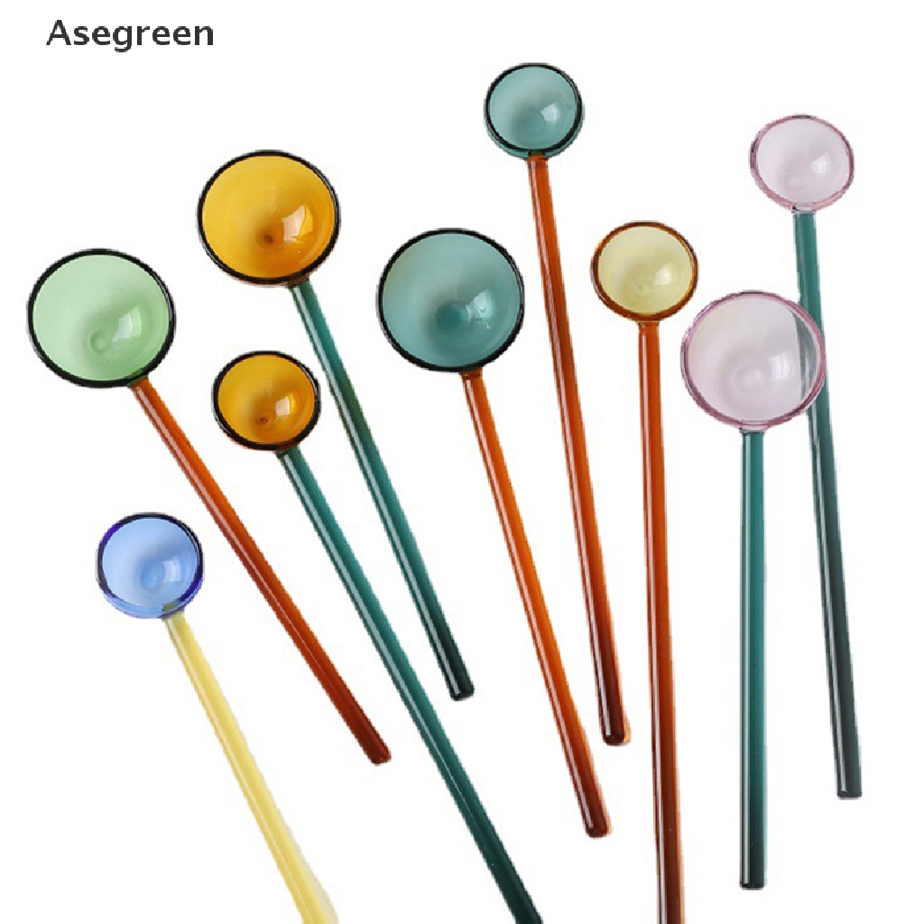 [Asegreen] Muỗng Trộn Thủy Tinh Chịu Nhiệt Độ Cao An Toàn Sáng Bóng Thiết Thực