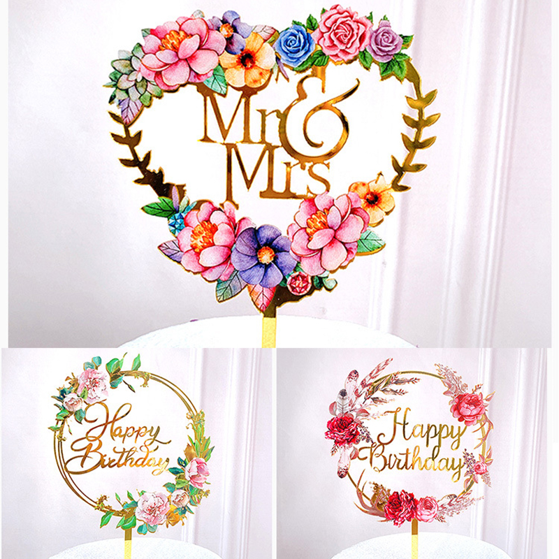 Mới Phụ Kiện Trang Trí Bánh Kem Chữ Happy Birthday