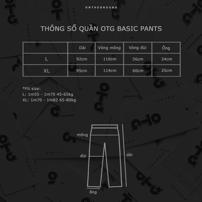 OTG BASIC PANTS | QUẦN OVERSIZE DÂY RÚT CHẤT LIỆU NỈ DA CÁ