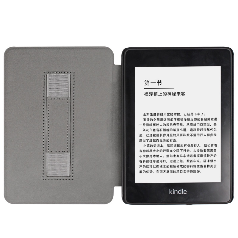 Bao Da PU Máy Đọc Sách Viền Dẻo Siêu Nhẹ Kèm Dây Đeo Tay Cho Amazon Kindle Paperwhite 11 / 10 / 7 / 6 / 5th Premium Oasis 9 / 10th