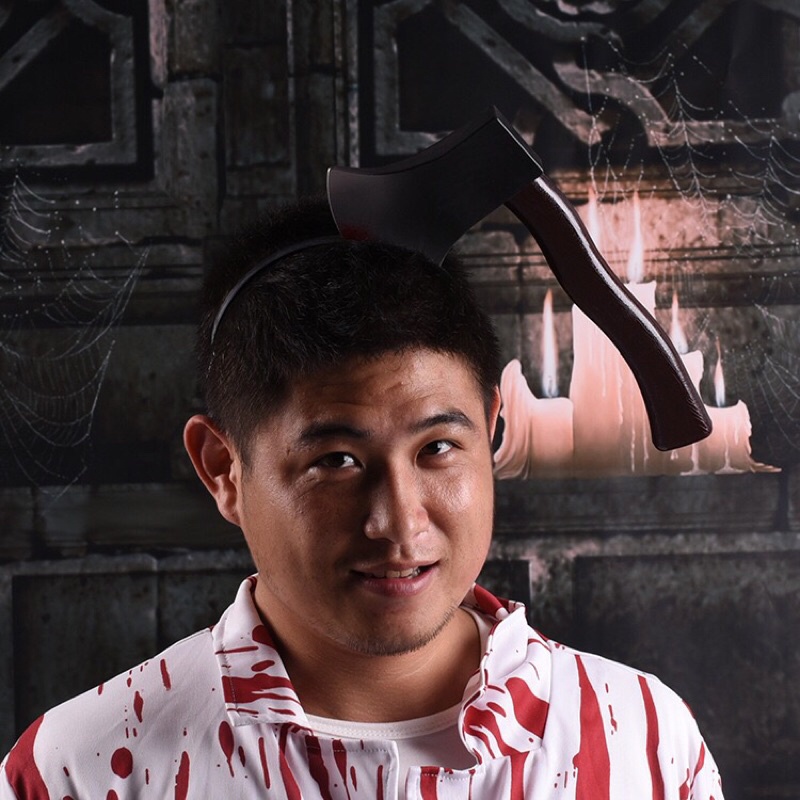 Băng Đô Halloween Hình Rìu Vui Nhộn Hài Hước