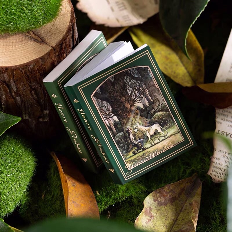 Bộ 200 tấm sticker dính kèm sổ 120 trang hoạ tiết vintage