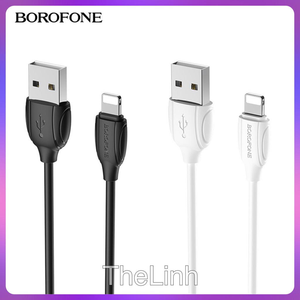 Dây cáp sạc Borofone BX19 chính hãng - Đủ 3 chuẩn MicroUSB / Type-C / Lightning cho iPhone