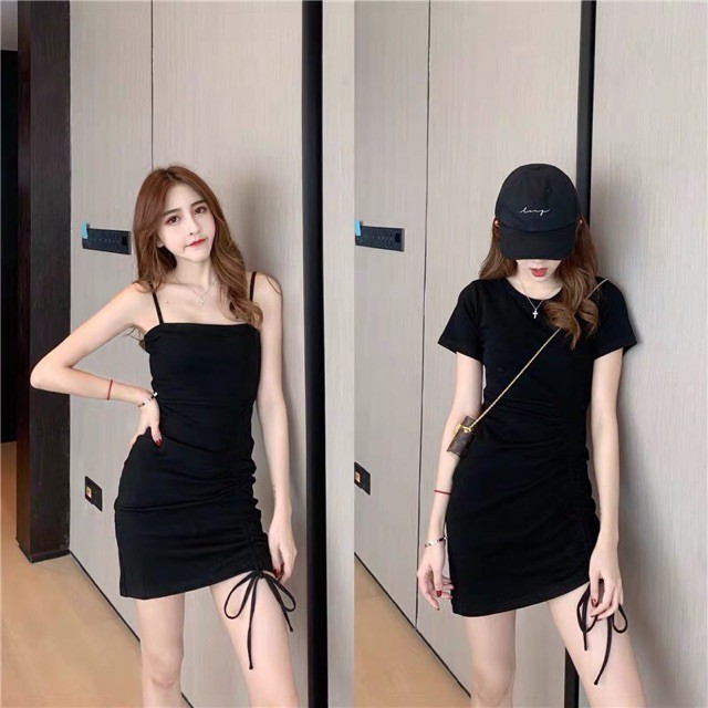 ( 2 dáng lựa chọn ) Váy đầm body nữ rút hông sành điệu | BigBuy360 - bigbuy360.vn