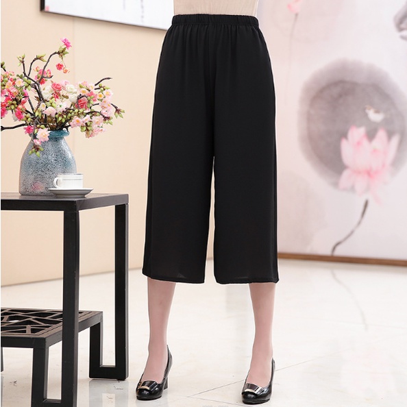 Quần nữ trung niên Q76 - Quần Legging lửng, ngố, chất cotton đẹp cho mẹ, bà, người lớn tuổi, trung tuổi U40 U50 U60 U70