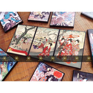 Tranh Nhật Cổ Samurai Chiến Đấu