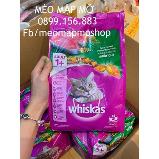 WHISKAS HẠT CHO MÈO LỚN TRUỞNG THÀNH VỊ CÁ NGỪ 1.2kg