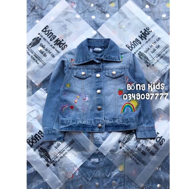Áo Khoác Denim Bé Gái Unicorn Next