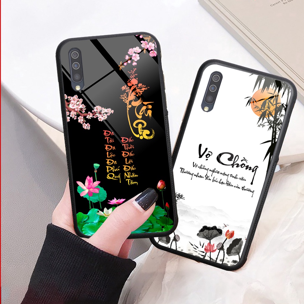 Ốp lưng KÍNH Samsung Galaxy A30S / A50/ A50S / A70 in hình 3D TÀI LỘC-TÂM AN -MÃ ĐÁO