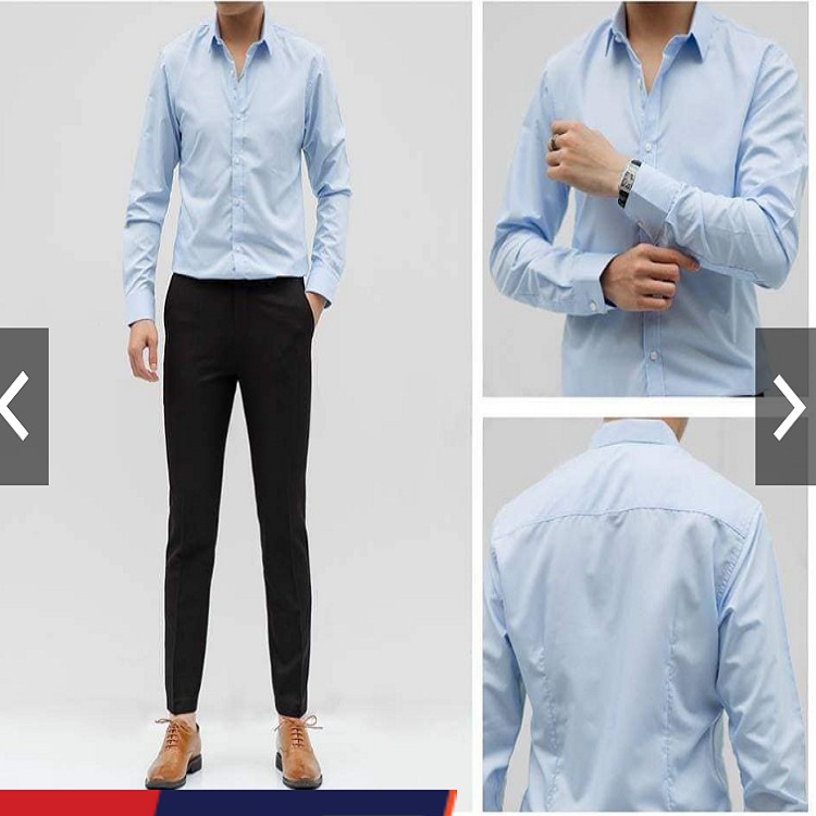 Áo Sơ Mi Nam Xanh Hòa Bình Davis'L Chất Lụa Mỹ Cao Cấp | BigBuy360 - bigbuy360.vn