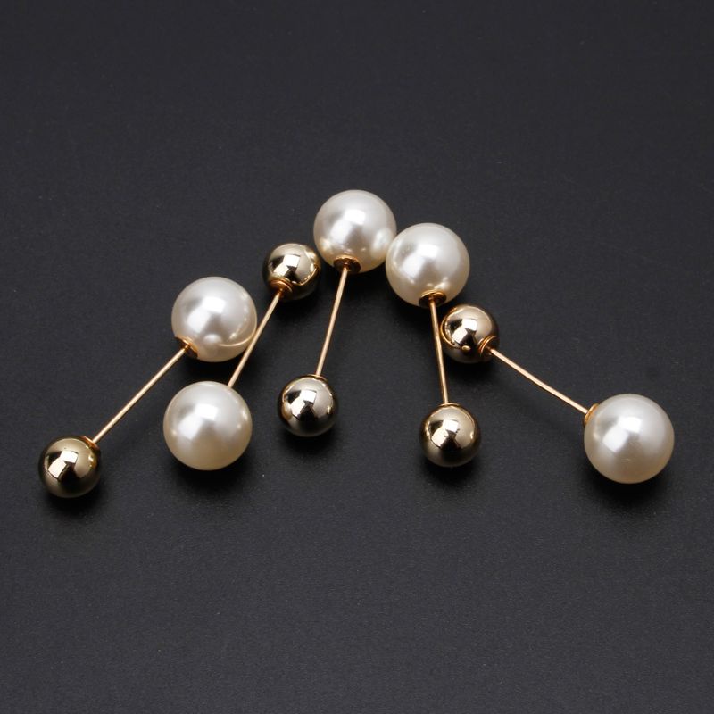 Set 5 Ghim Cài Áo Đính Ngọc Trai Nhân Tạo Trang Trí Khăn Choàng Cổ