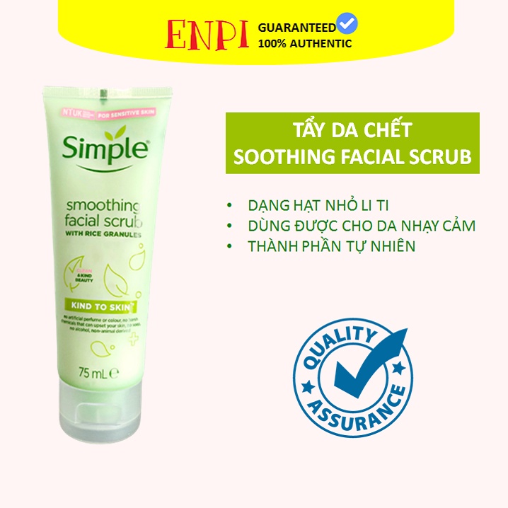 Tẩy da chết Simple Smoothing Facial Scrub