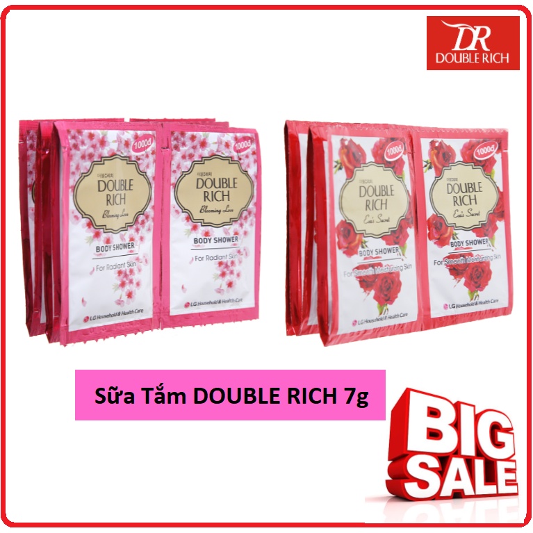 Sữa Tắm Double Rich Với Hương Nước Hoa Quyến Rũ Dây 7G X 10 Gói