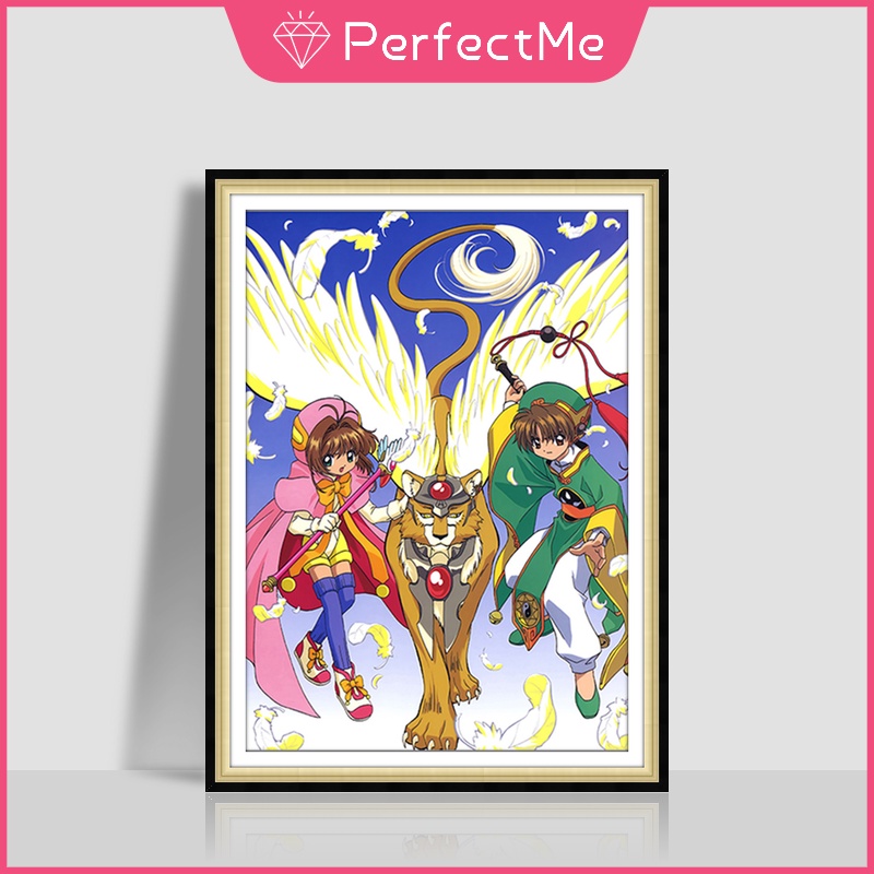 Bộ Tranh Đính Đá 5D Tự Làm 30x40cm Hình Nhân Vật Phim Hoạt Hình Sakura Trang Trí Nhà Cửa