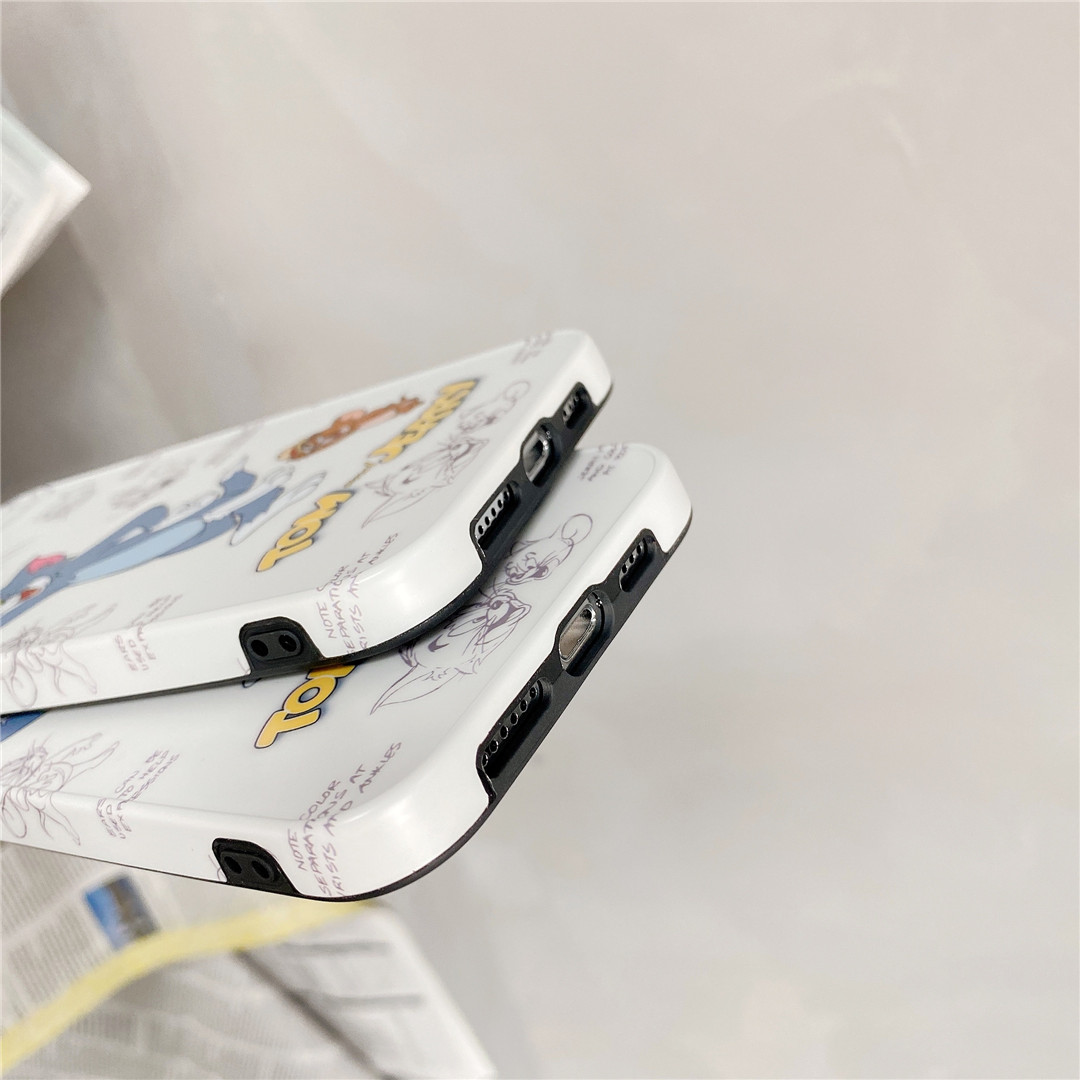 Soft Plastic Phone Cases Cute Couple cartoon Tom and Jerry Case suitable for iPhone12 mini 11 PRO MAX 7/8plus SE2020 X/XS XR XSMAX | BigBuy360 - bigbuy360.vn